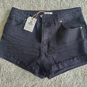 Black high waisted shorts